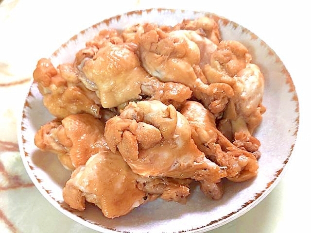 圧力鍋で味もシミシミ!手羽元の甘辛醤油煮♪