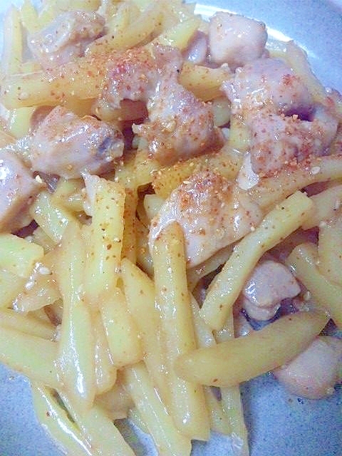 鶏とじゃがいものシャキシャキ炒め