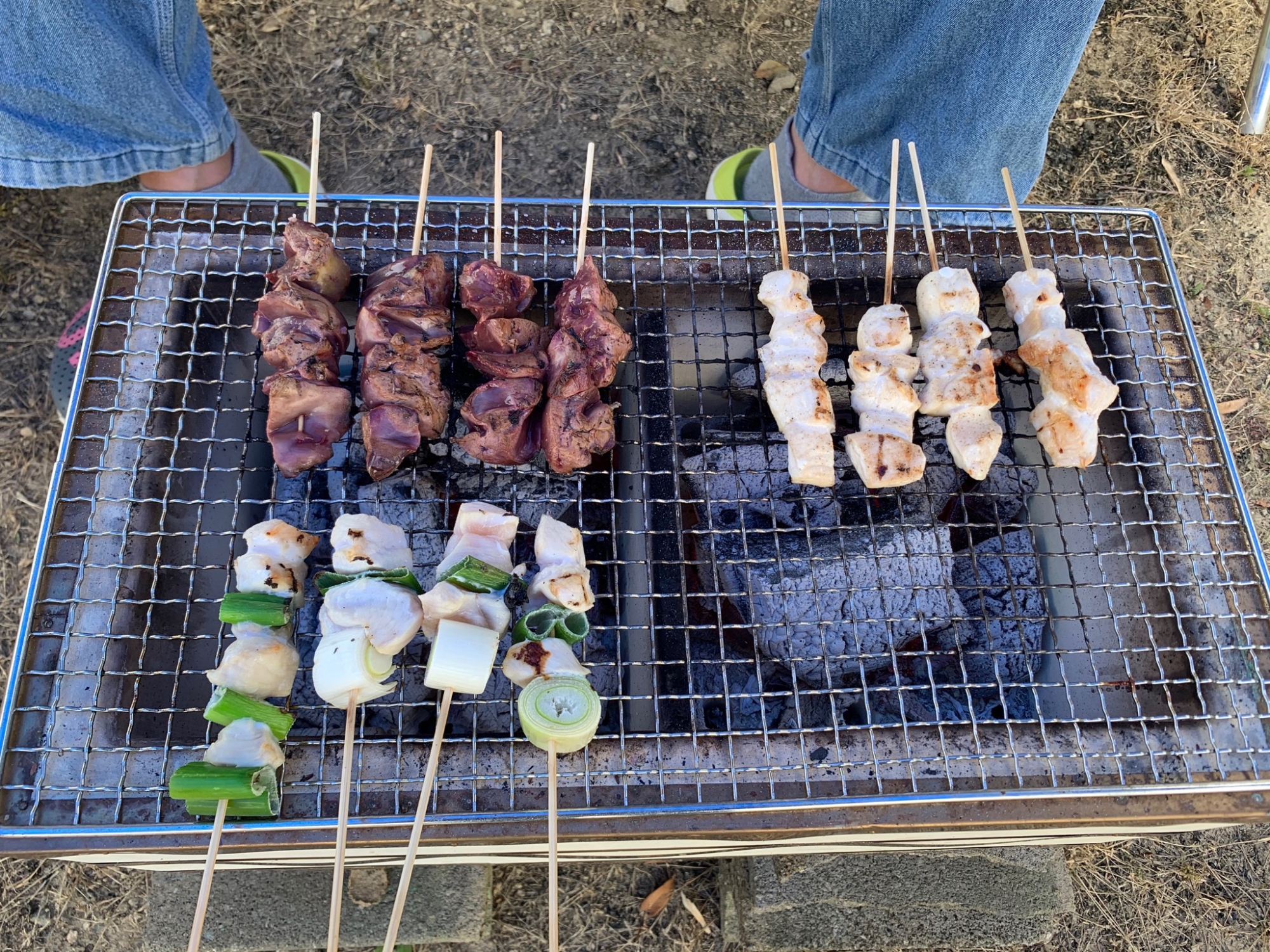 七輪で焼き鳥屋さん♪