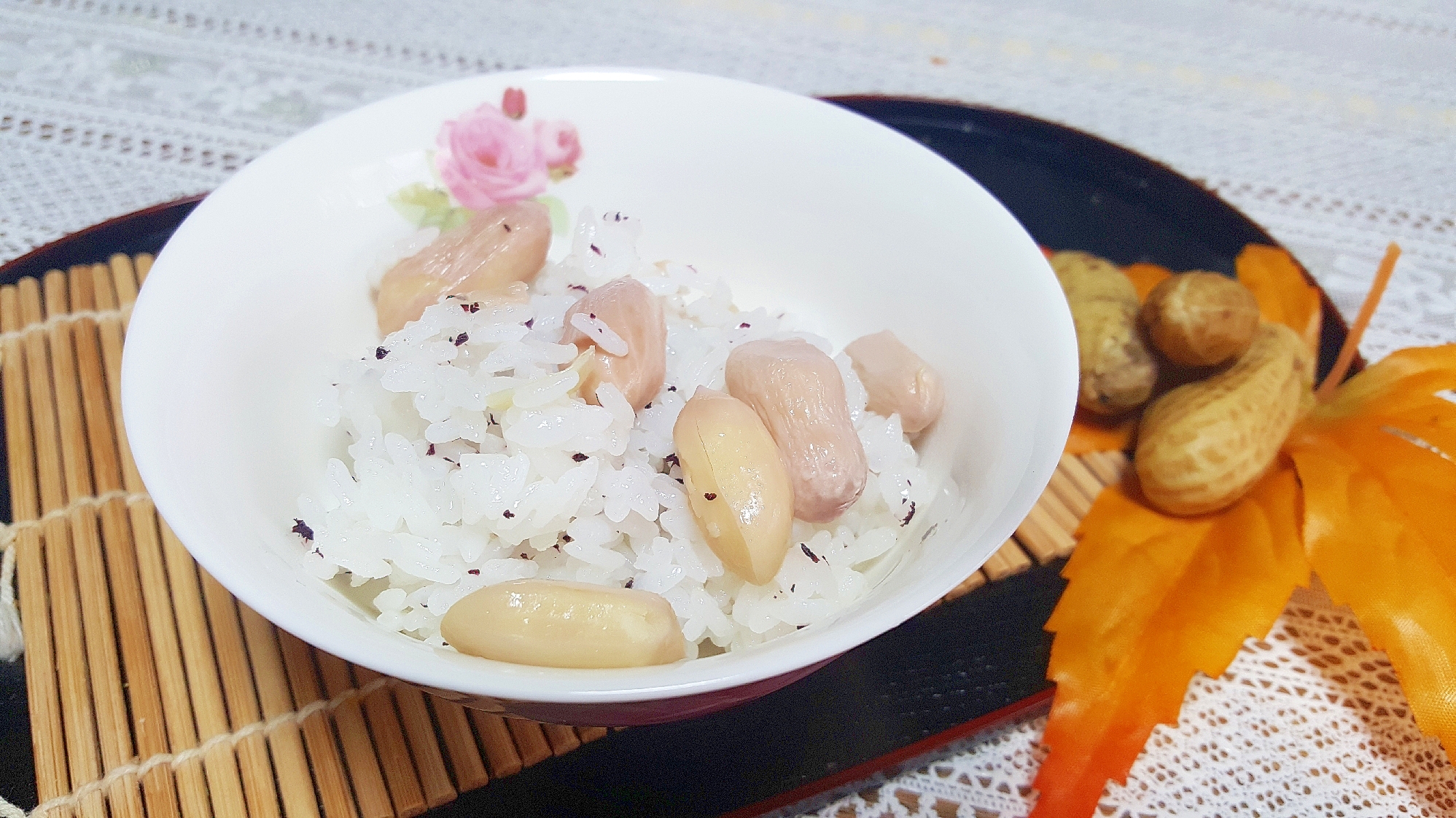 ゆで落花生とゆかりの混ぜご飯 レシピ 作り方 By やなママ 楽天レシピ