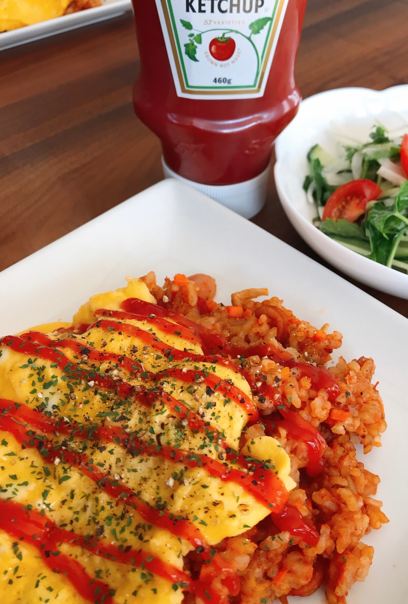 STAUBでチキンライス⭐プラス卵でオムライス