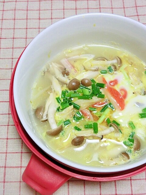 クイックボウルで簡単 もやしと玉子のスープ レシピ 作り方 By はぁぽじ 楽天レシピ