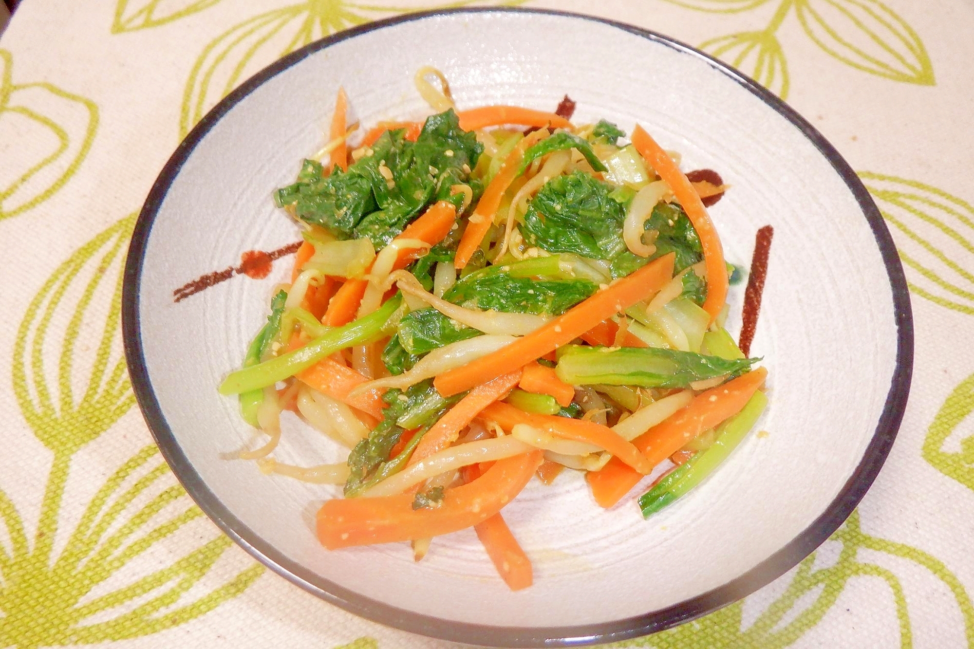 電子レンジで簡単・時短♪和風カレー味噌ナムル