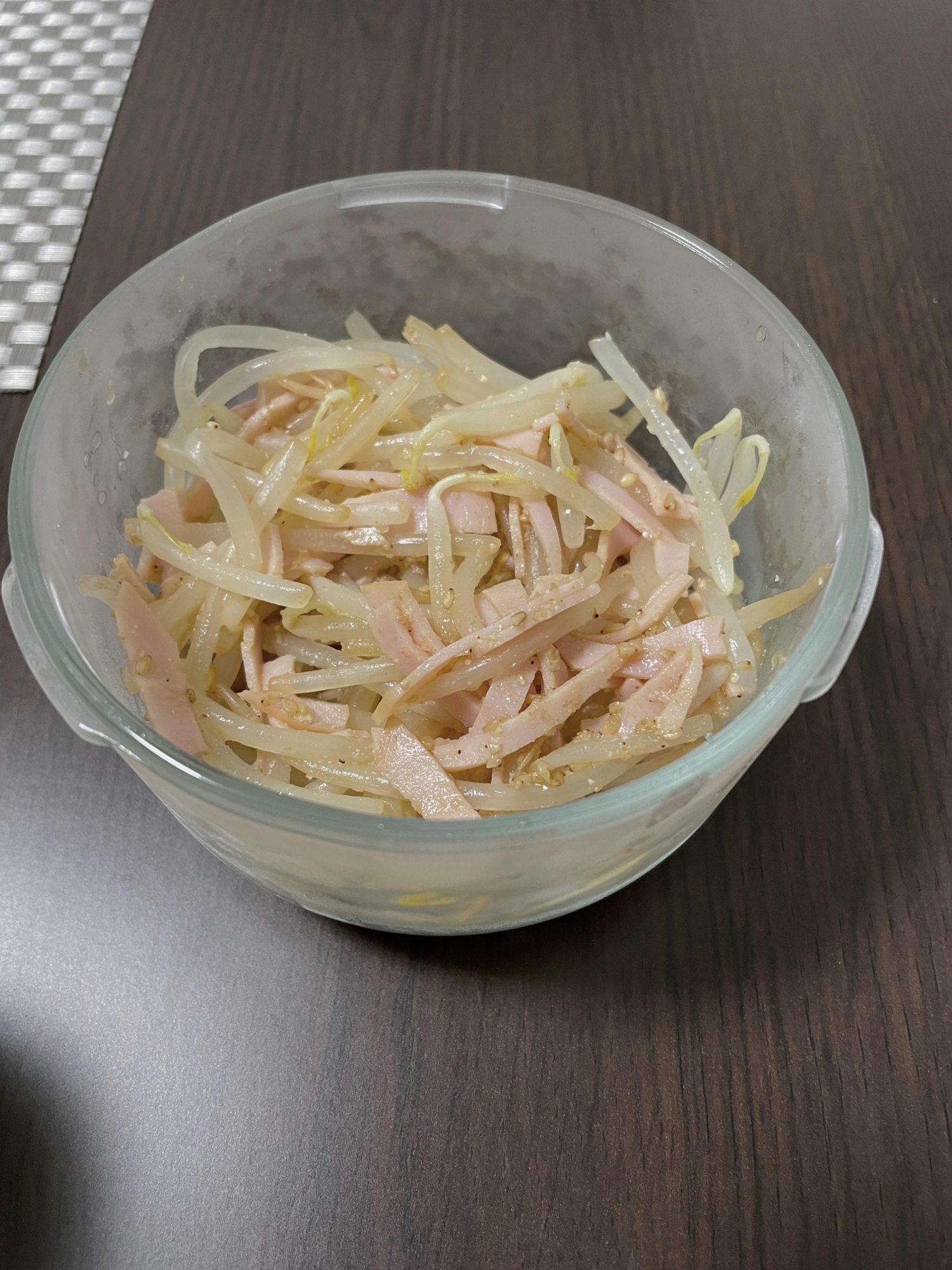 さっぱり！ハムともやしの辛子酢醤油和え♪