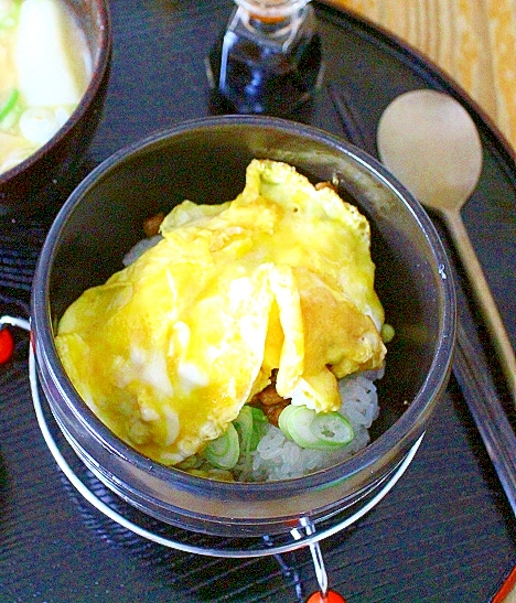 納豆丼*半熟たまご焼きのっけ