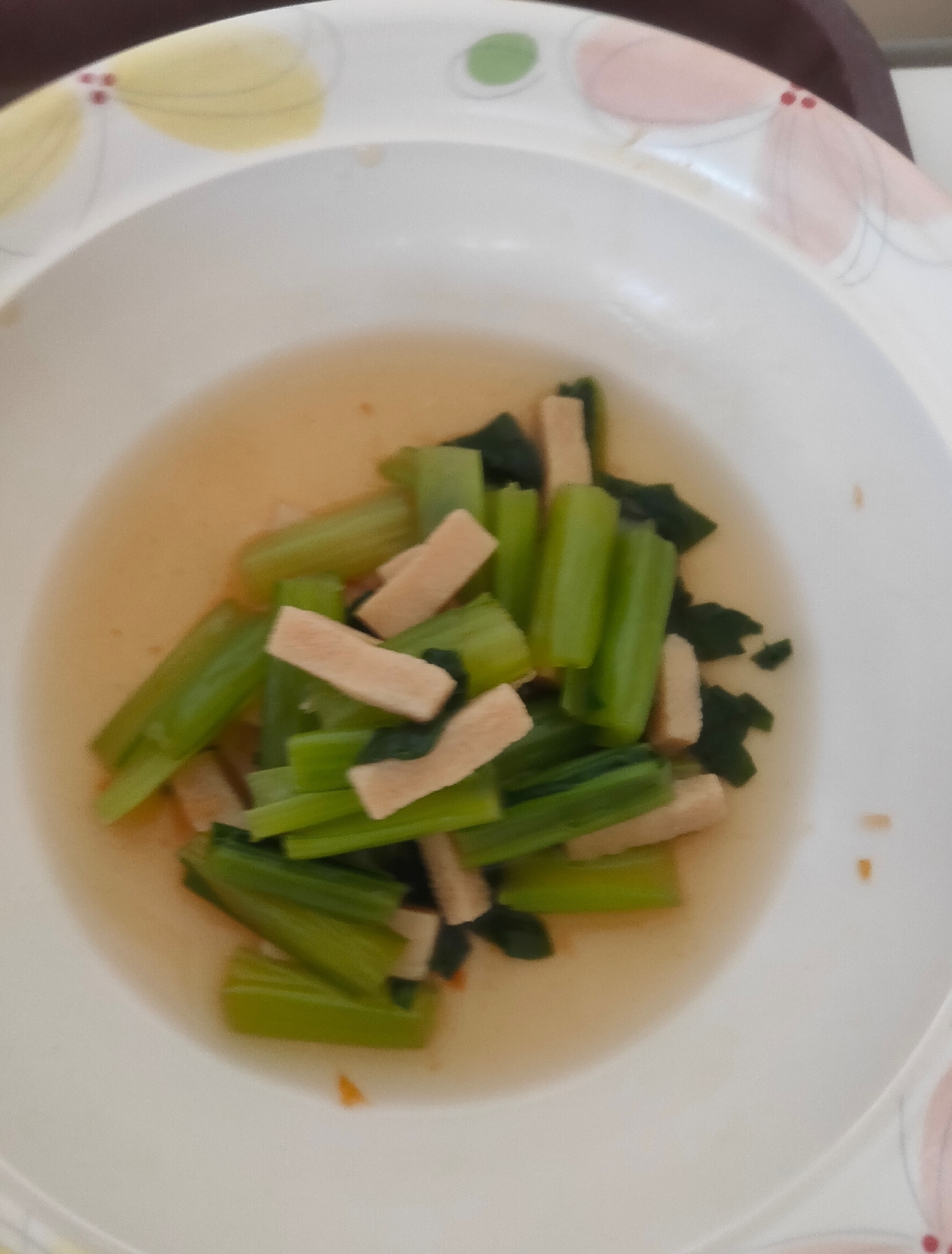 凍り豆腐と小松菜の煮物♪
