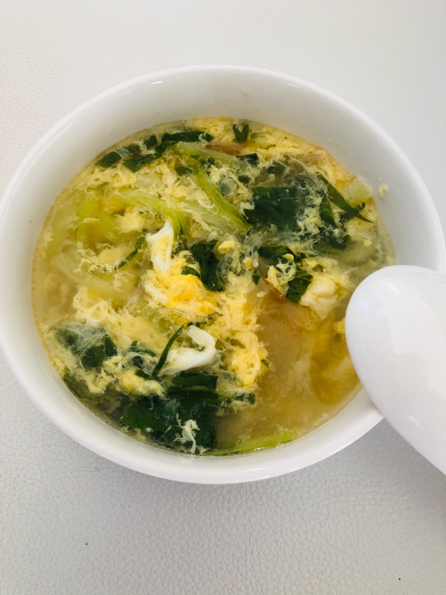 簡単！ザーサイかき卵春雨スープ