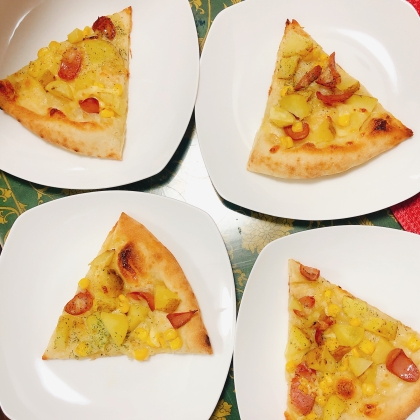 チーズトーストアレンジ 鶏そぼろ&貝割れ菜