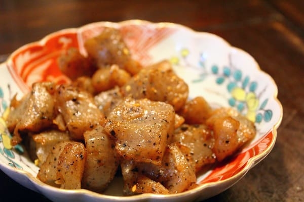 こんにゃくの醤油炒め