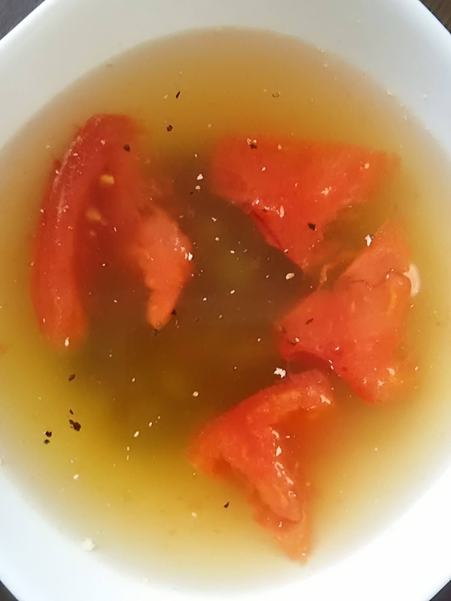 枝豆とトマトのスープ(^^)