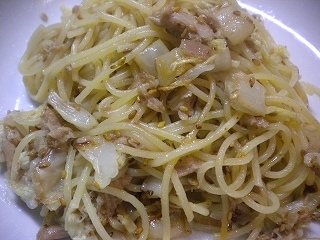 白菜ツナパスタ