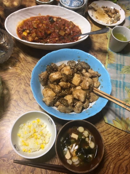 鶏むね肉も入れてみました！甘辛味で箸が止まらなかったです！！