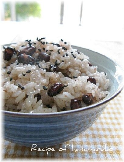 小豆もふっくら～レンジでお赤飯☆