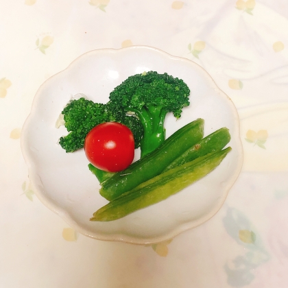 甘み引き立つスナップえんどう♫蒸しと焼き
