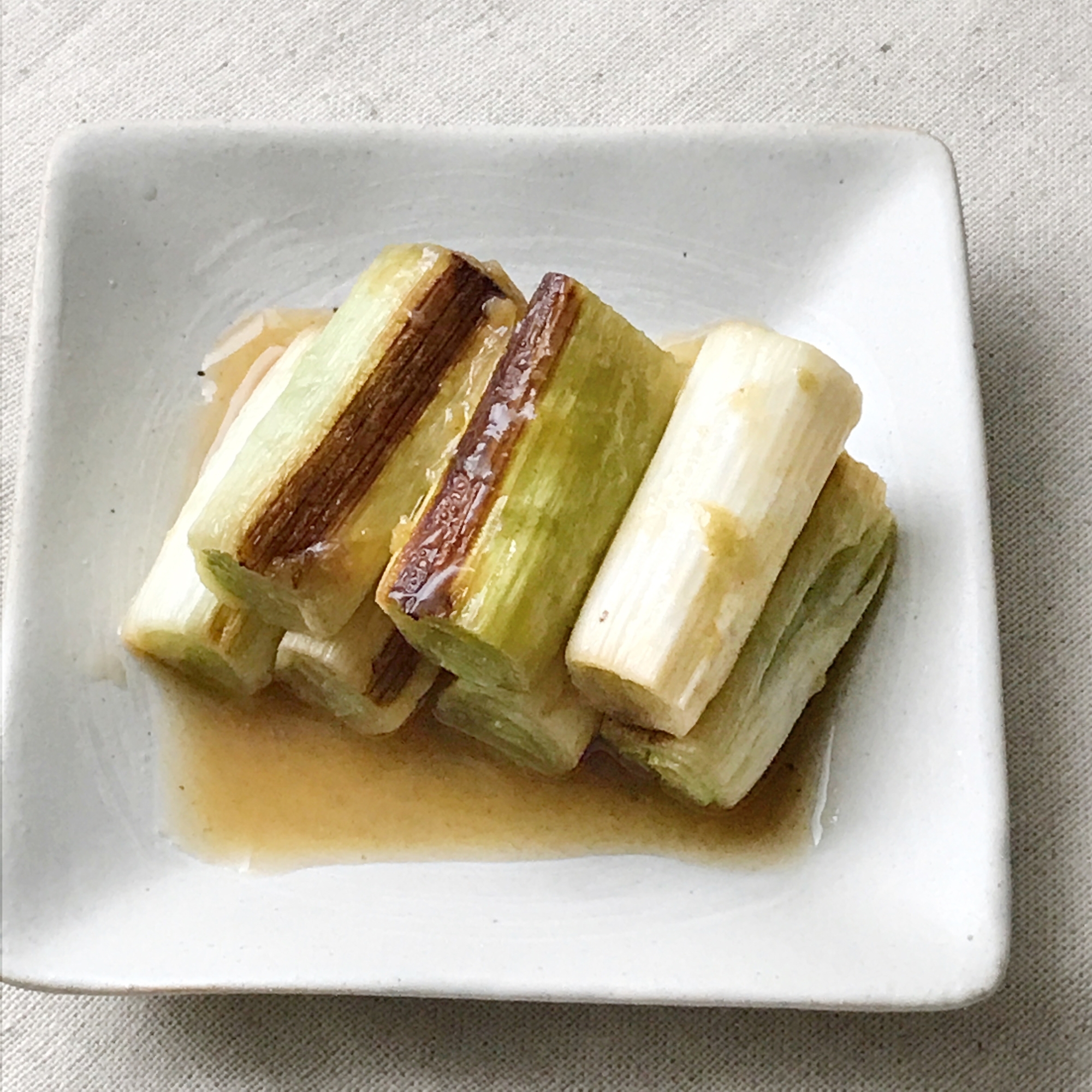 ネギの焼き浸し＊柚子胡椒風味