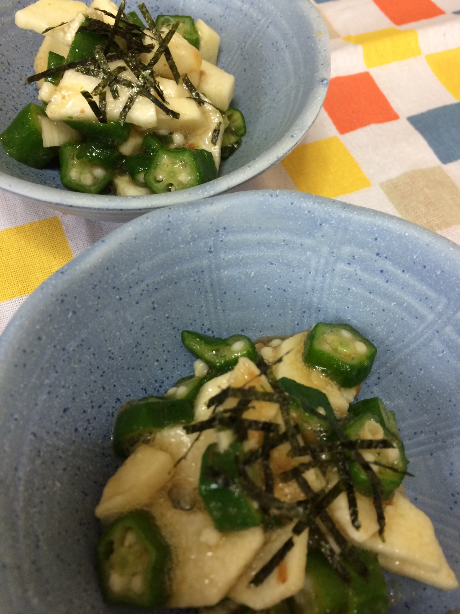 オクラと長芋の梅肉和え