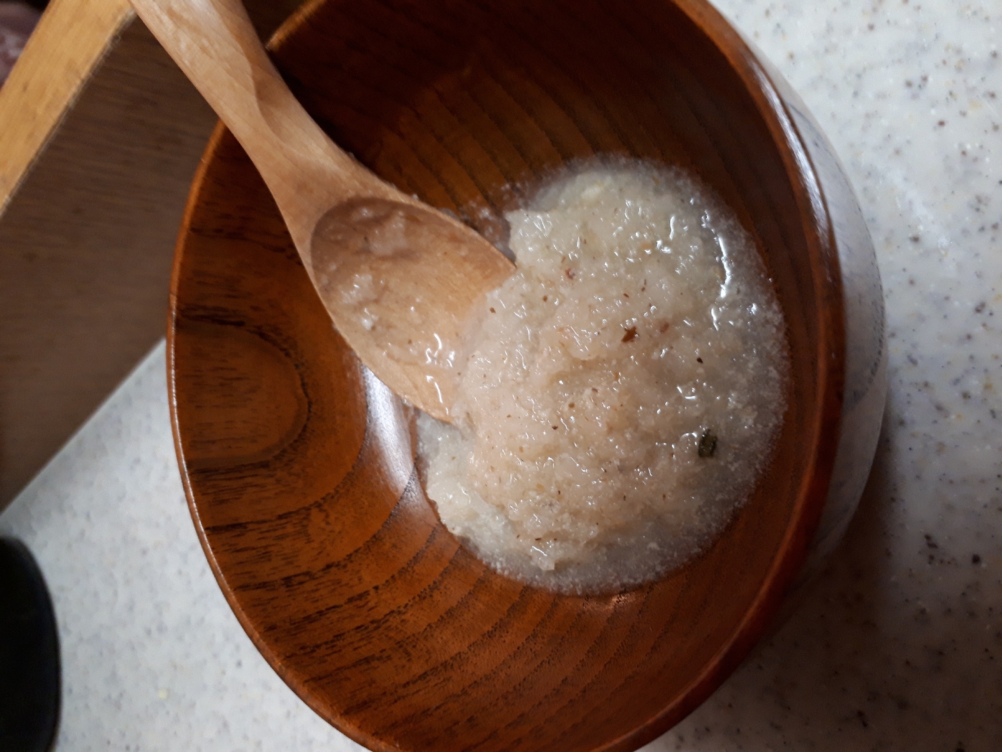 離乳食中期　れんこんと高野豆腐のとろとろ