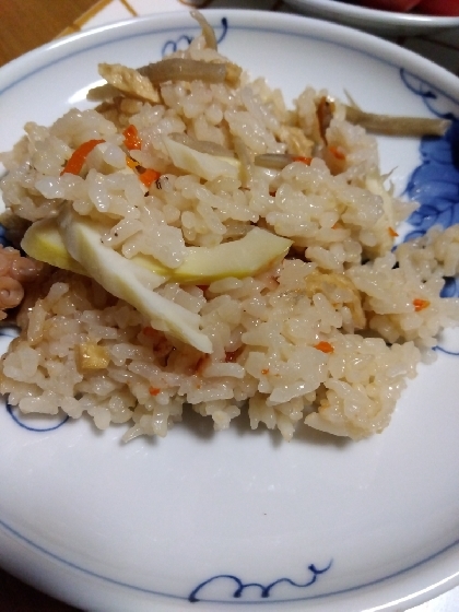 たけのこ♪もちもち炊き込みご飯