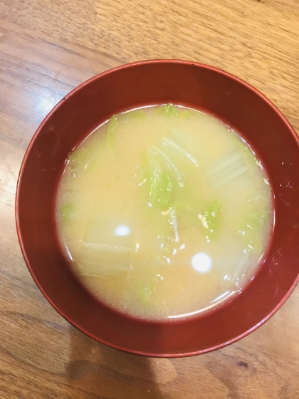 シラス&白菜　味噌汁
