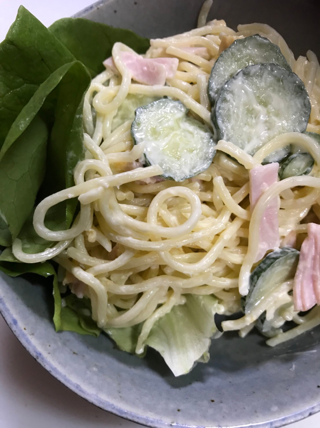 サラダ菜で彩り☆スパゲティサラダ(^○^)