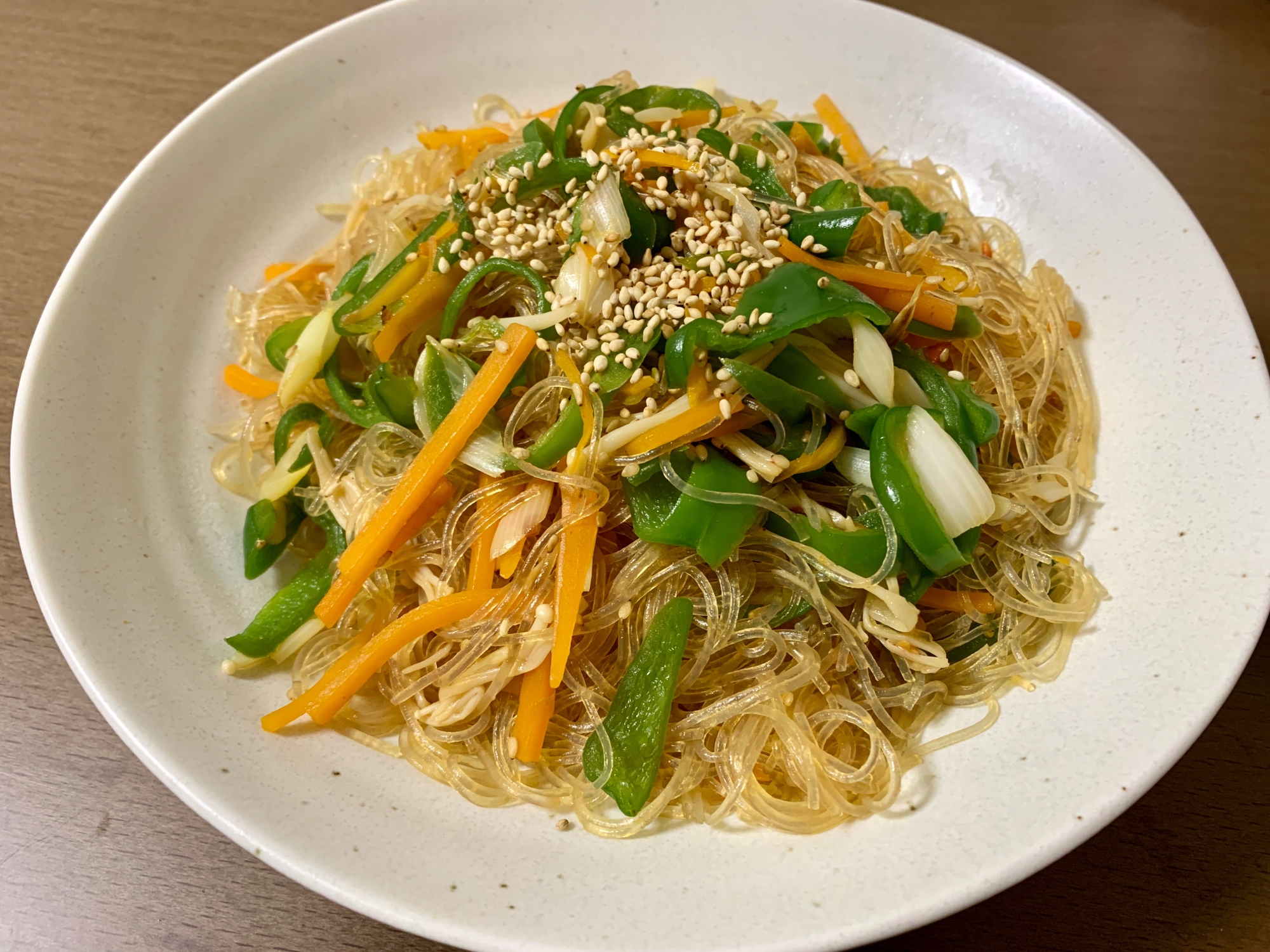 ピリ辛!野菜のチャプチェ