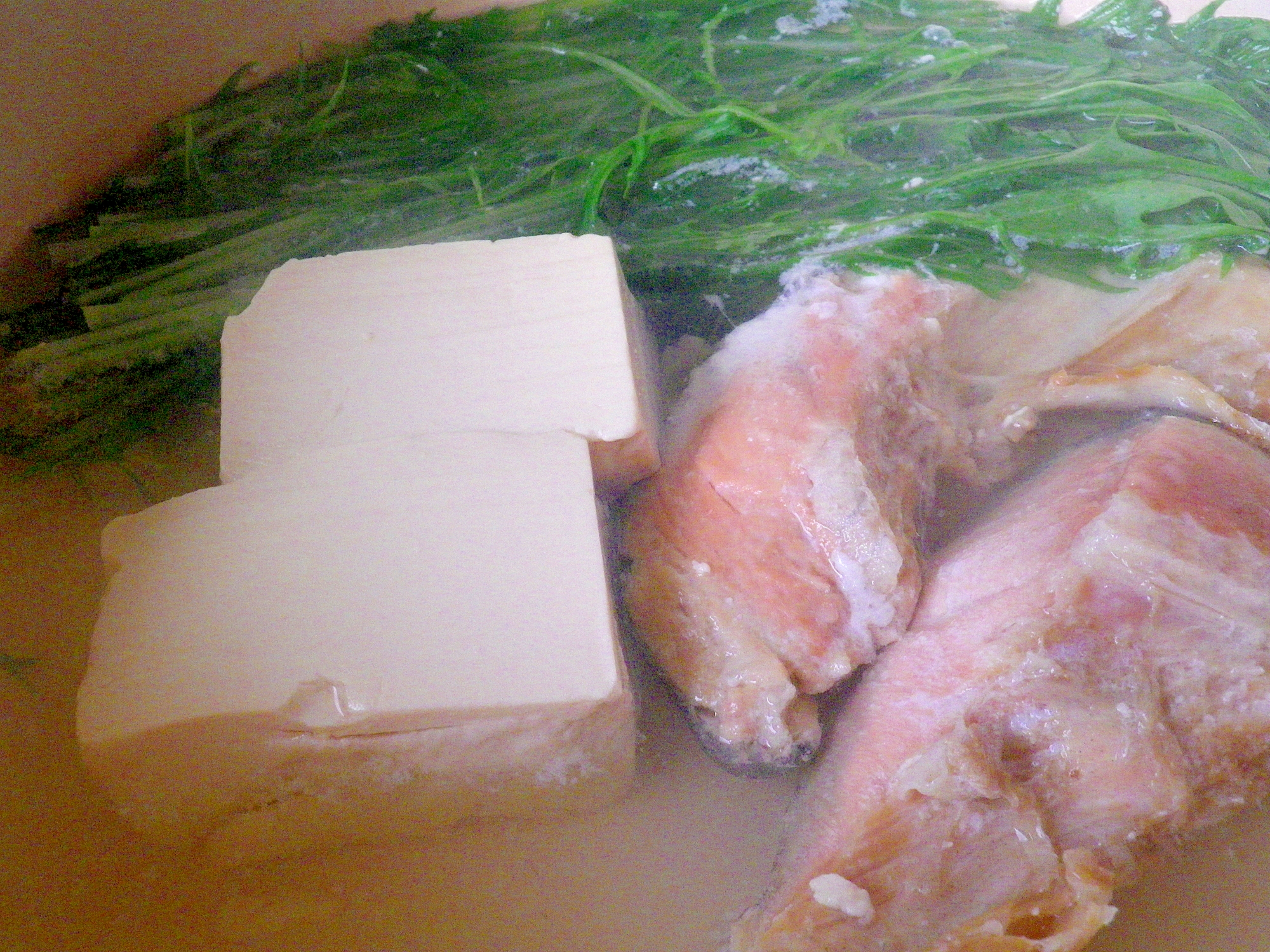 鮭鎌の水菜鍋