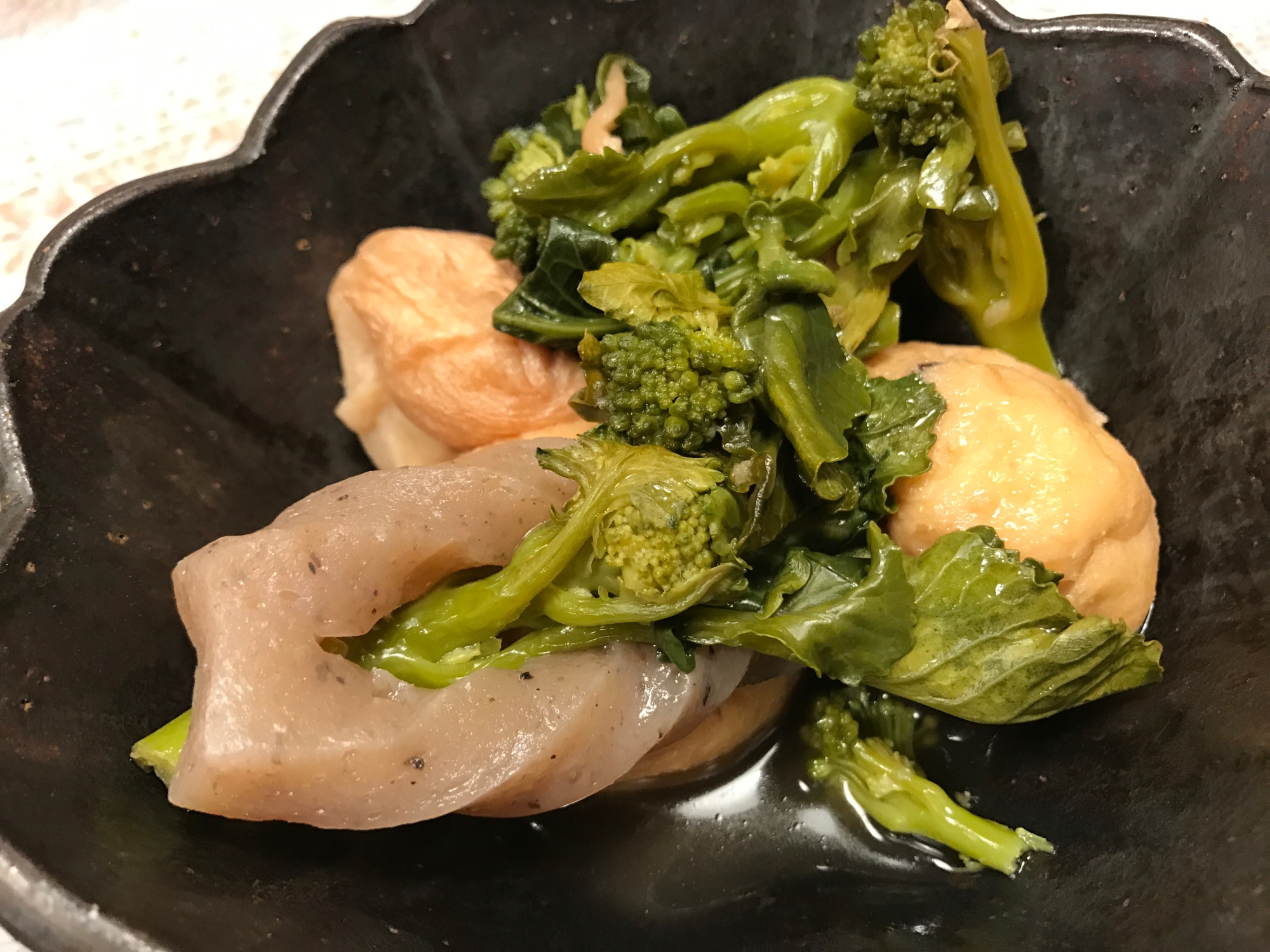 お麩とこんにゃく！あるもので染み染み煮物。