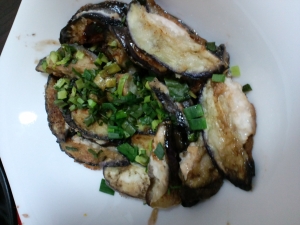 なすのひき肉はさみ焼き