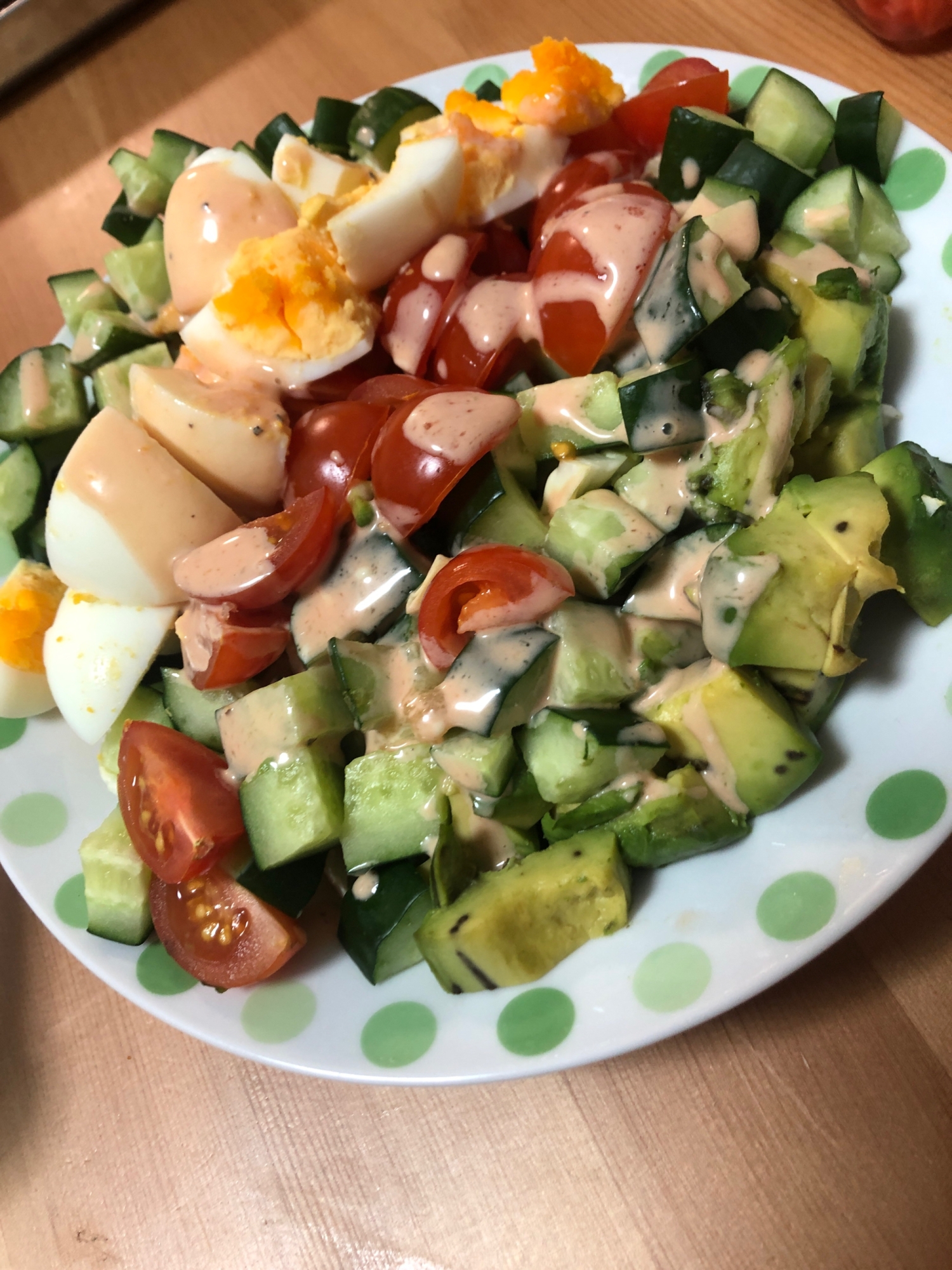 きゅうり多め笑 コブサラダとドレッシング