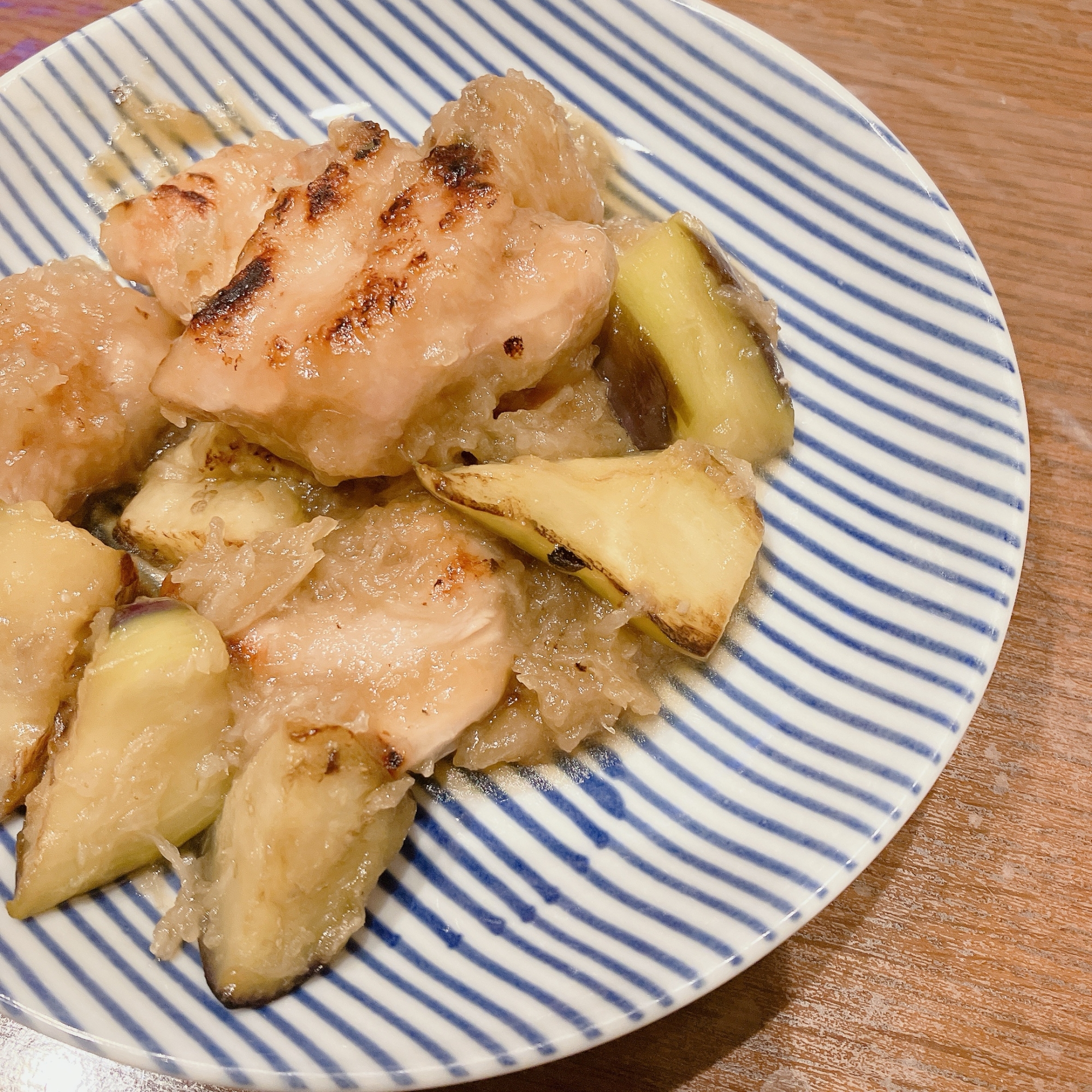 義母飯◎鶏肉と茄子のみぞれ煮