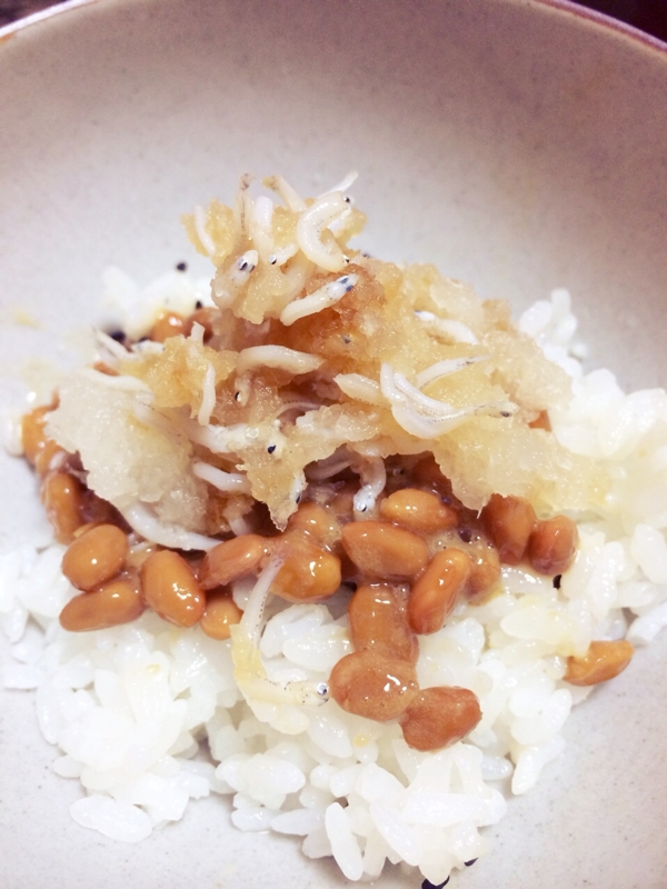 納豆美味しい食べ方。おろししらす編。