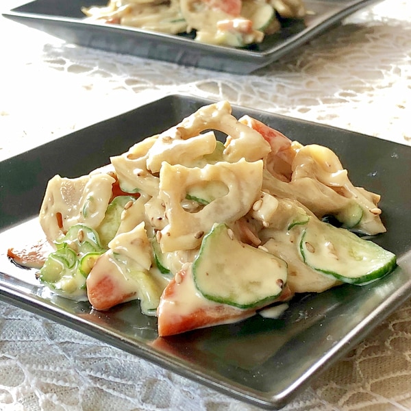 デパ地下の味 蓮根サラダ レシピ 作り方 By みさきらりんず 楽天レシピ デパ地下の味 蓮根サラダ レシピ 作り方 By みさきらりんず 楽天レシピ