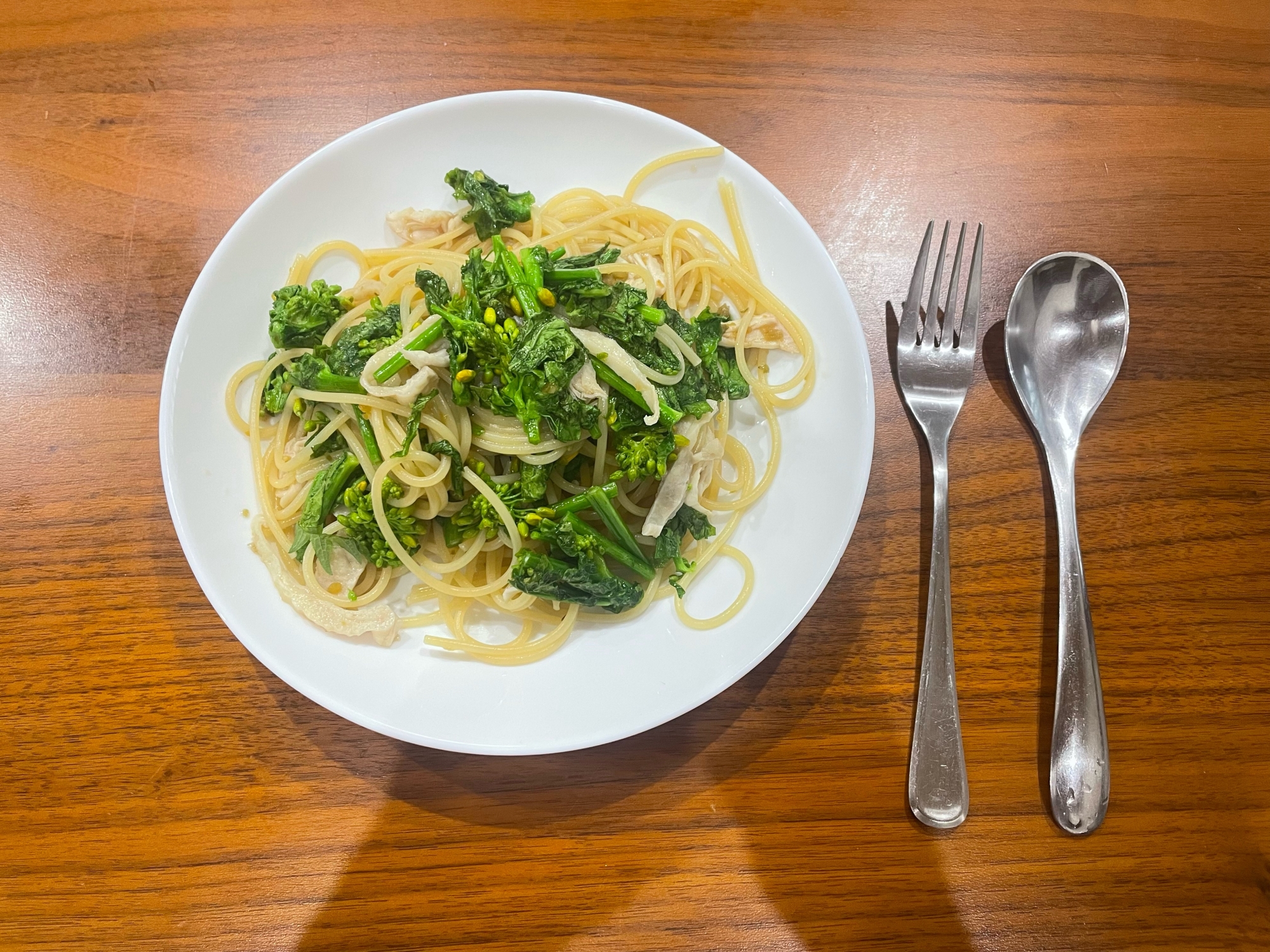 菜の花と柚子胡椒のパスタ