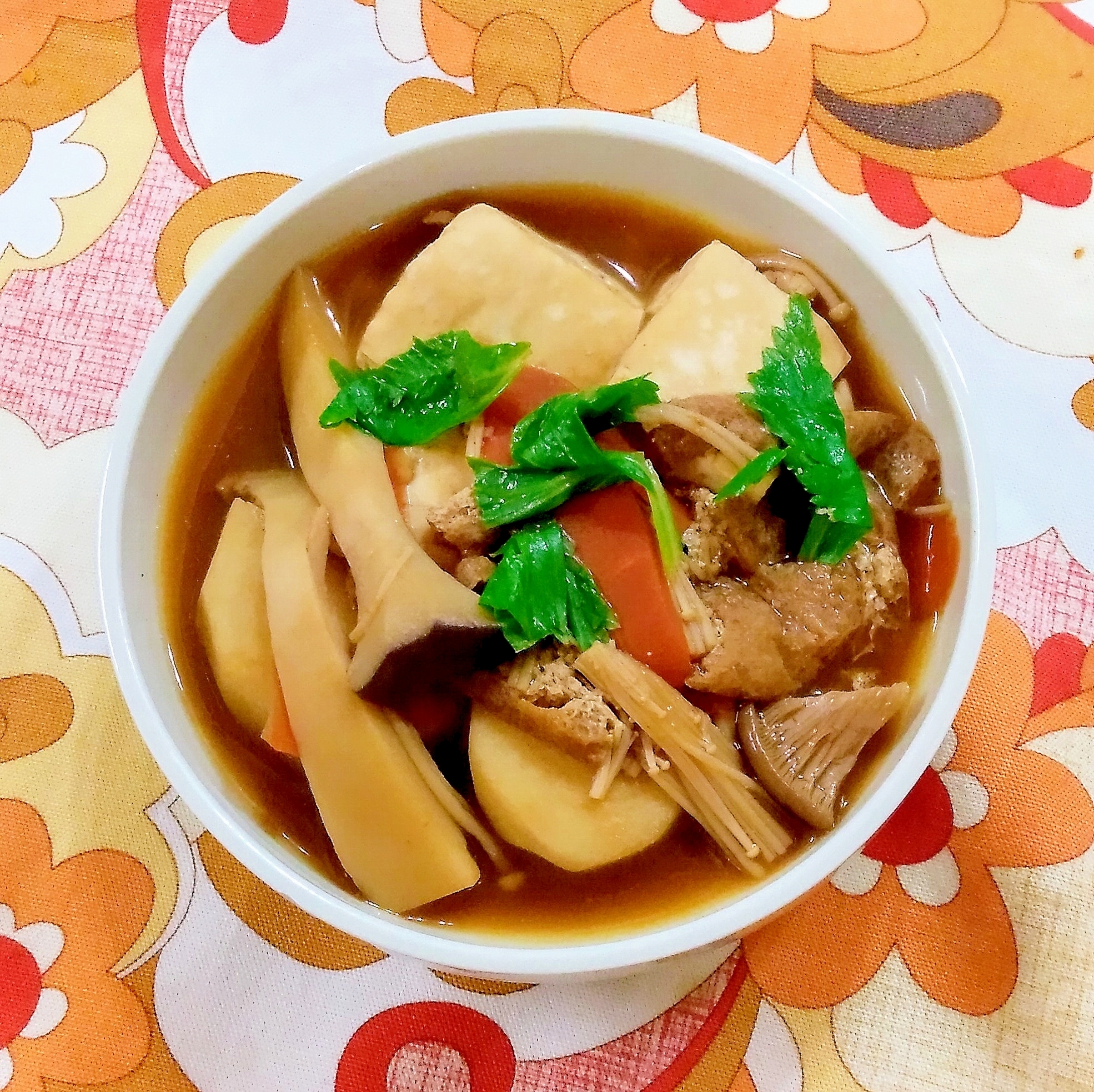 豆腐と野菜の味噌煮