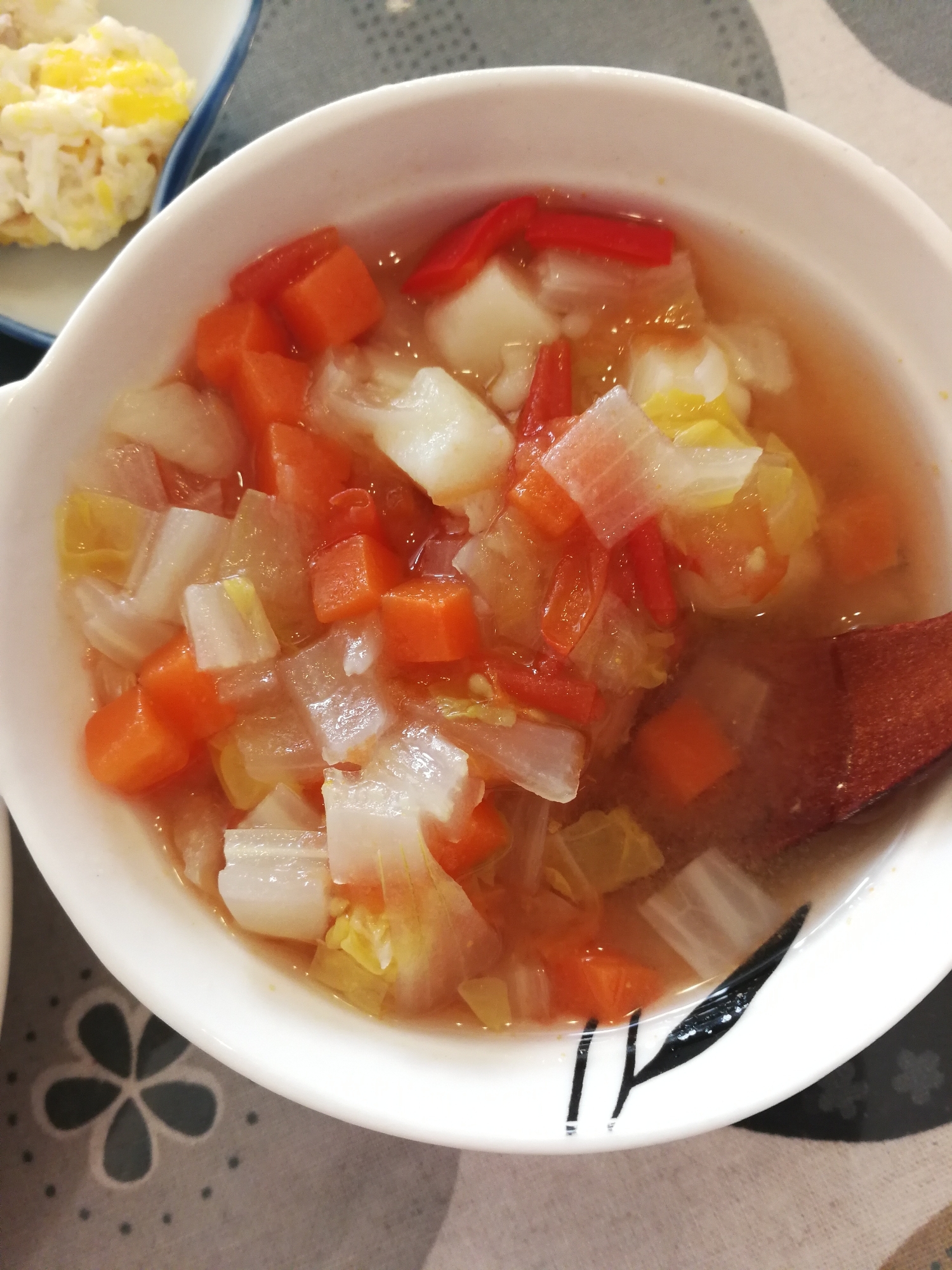 【離乳食完了期】野菜たっぷりミネストローネ風スープ