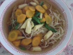 三種の野菜のラーメン