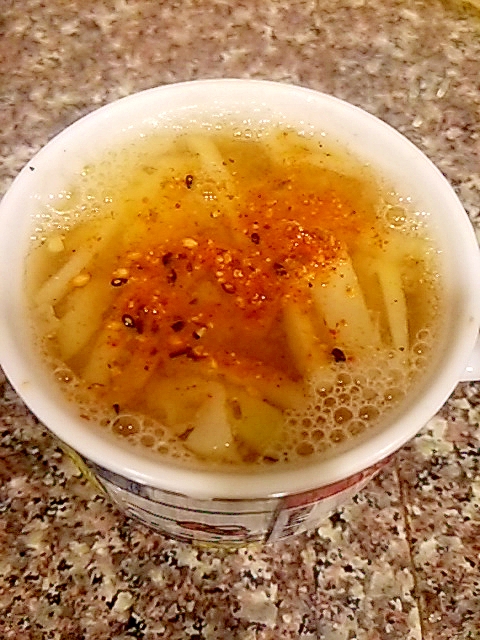 おつまみ新生姜とセロリの米ぬかお味噌汁