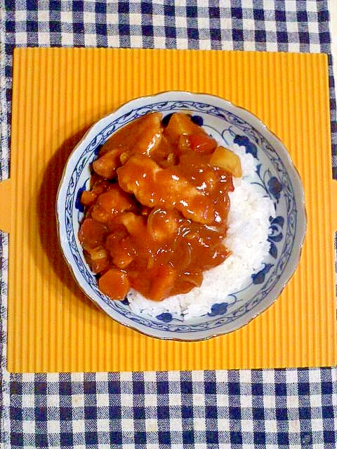 鶏ムネ肉のトマトカレー♪