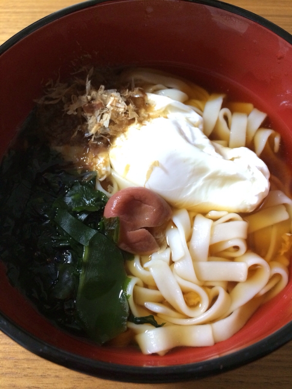 さっぱり、朝からいける梅ワカメうどん