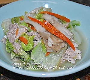 簡単！塩麹入り白菜と豚肉の重ね蒸し煮☆