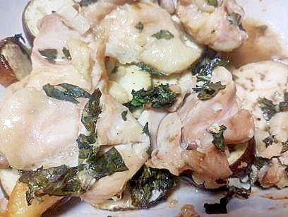 茄子もいっしょに　バジルチキン