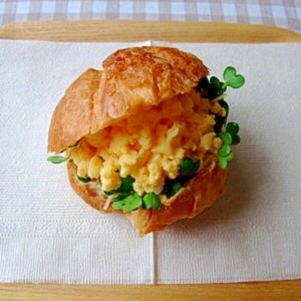 レンジで簡単 ふわふわ卵のクロワッサンサンド レシピ 作り方 By はらのむし 楽天レシピ レンジで簡単 ふわふわ卵のクロワッサンサンド レシピ 作り方 By はらのむし 楽天レシピ