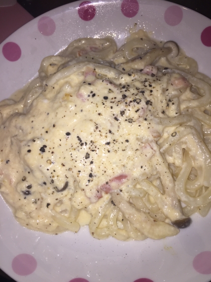 パスタ茹でる手間が省けて良いですね！

お昼ご飯とかパパッと作りたい時にとても助かります。
美味しかったです！