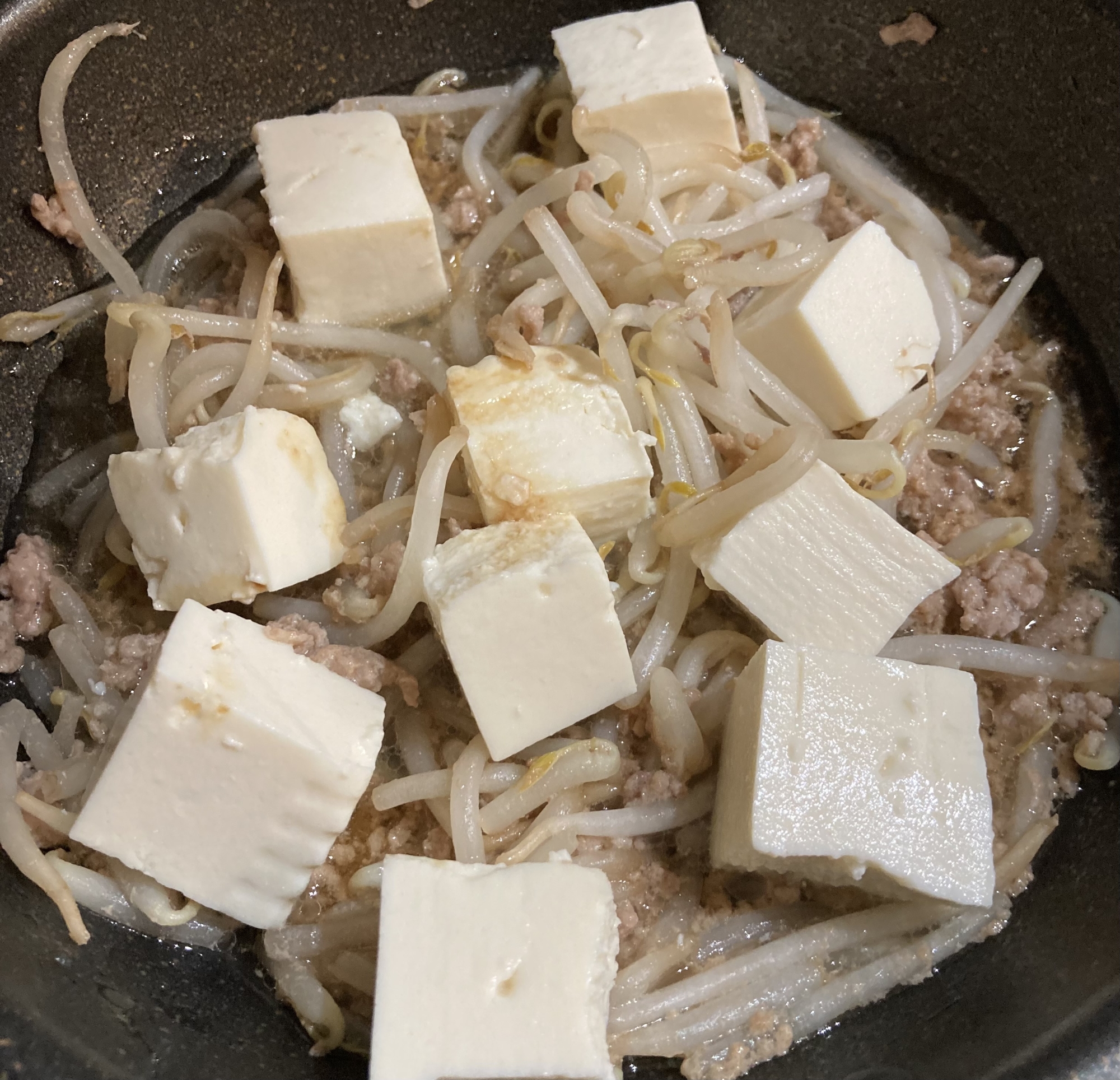 豚ミンチと豆腐の中華風炒め