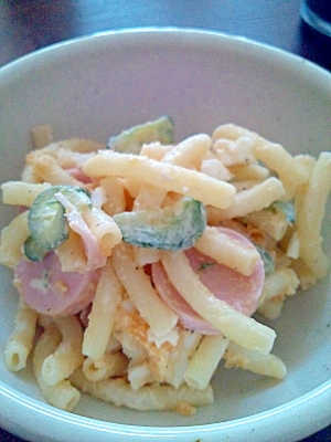 魚肉ソーセージでマカロニサラダ♪