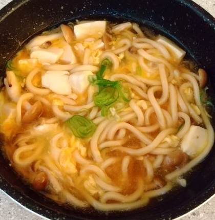 包丁いらず！卵と豆腐のあんかけうどん