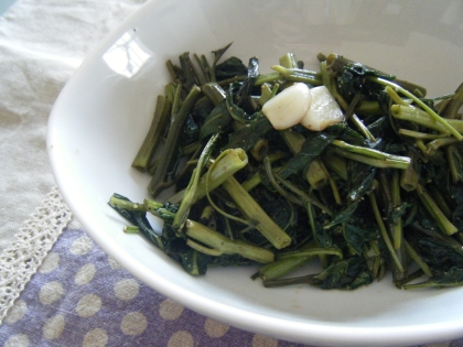 空心菜の柚子胡椒にんにくいため