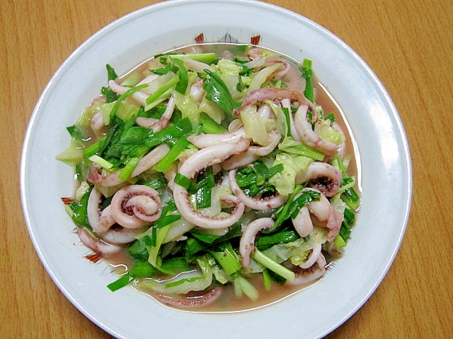 イカとニラと白菜の炒め物 レシピ 作り方 By はかせ５５ 楽天レシピ