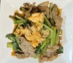 小松菜と豚肉の卵炒め！