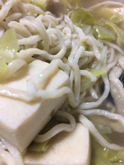キャベツと高野豆腐のラーメン
